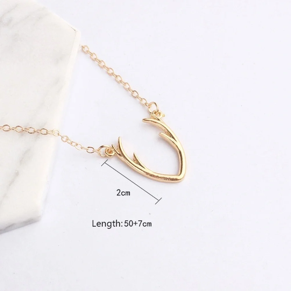 *MICAELA* Gold Simple Antler Fashion Necklace